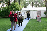 Entrada a la carpa de documentación