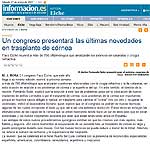Un congreso presentará las últimas novedades en trasplante de córnea