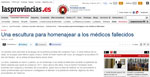 Una escultura para homenajear a los médicos fallecidos