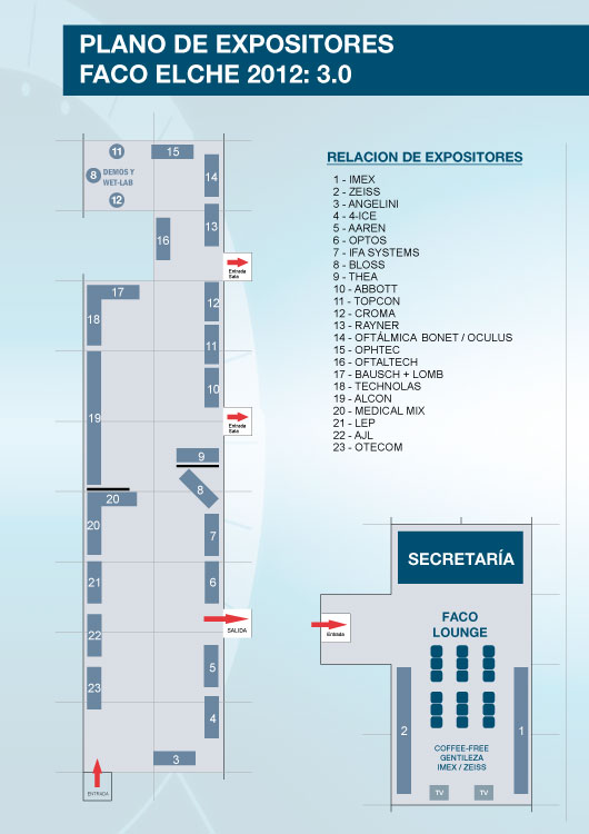 Plano de expositores FacoElche 2012